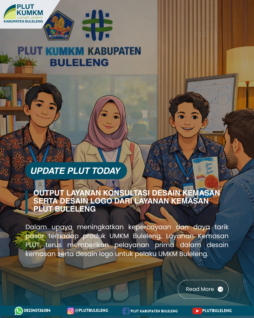 Layanan Kemasan PLUT Buleleng berupa layanan desain kemasan serta desain logo