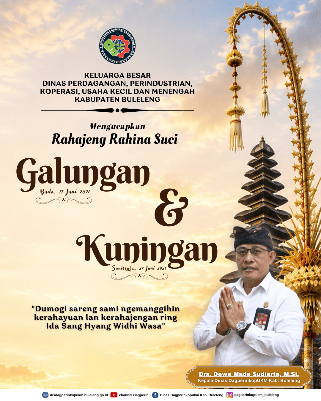 Rahajeng Nyanggra Rahina Galungan lan Kuningan