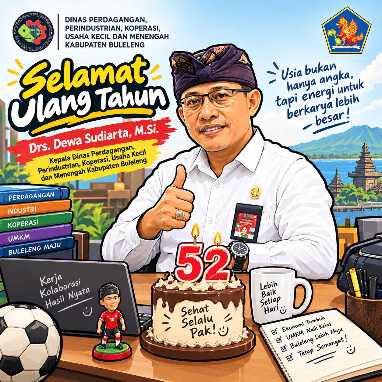 Selamat Ulang Tahun, Bapak Kadis Dewa Made Sudiarta, M.Si 